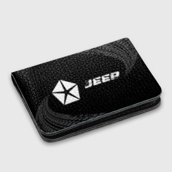 Картхолдер с принтом Jeep speed на темном фоне со следами шин по-горизонтали