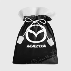 Подарочный 3D мешок Mazda speed на темном фоне со следами шин