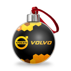 Ёлочный шар Volvo - gold gradient по-горизонтали