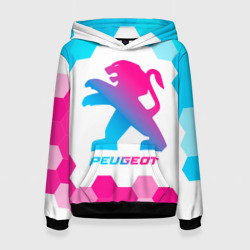 Женская толстовка 3D Peugeot neon gradient style