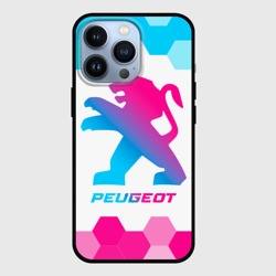 Чехол для iPhone 13 Pro Peugeot neon gradient style