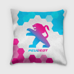 Подушка 3D Peugeot neon gradient style