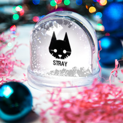 Игрушка Снежный шар Stray glitch на светлом фоне - фото 2