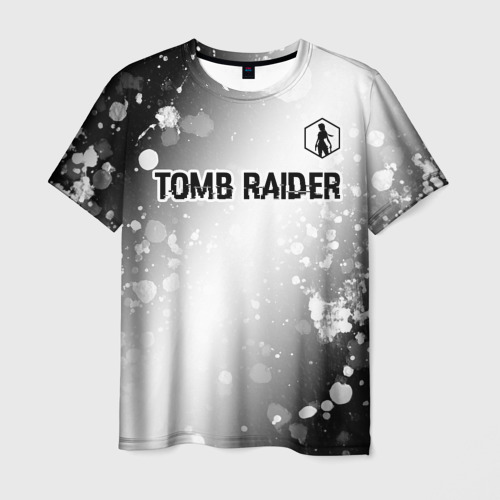 Мужская футболка 3D Tomb Raider glitch на светлом фоне посередине, цвет 3D печать