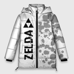 Женская зимняя куртка Oversize Zelda glitch на светлом фоне по-вертикали