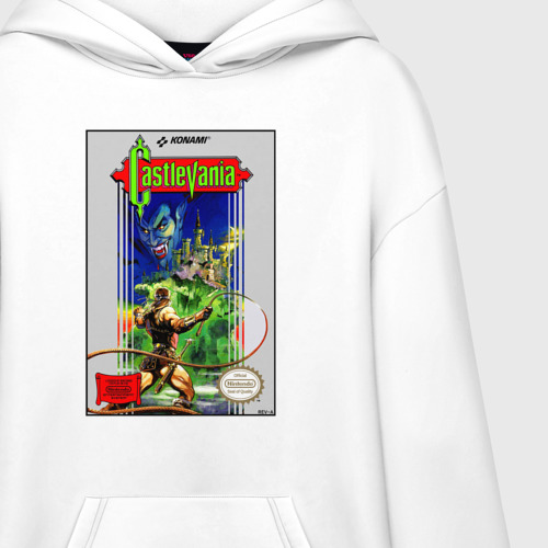 Худи SuperOversize хлопок Castlevania cartridge, цвет белый - фото 3