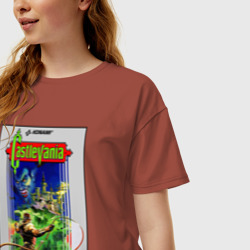 Женская футболка хлопок Oversize Castlevania cartridge - фото 2