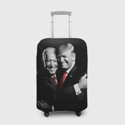 Чехол для чемодана 3D Трамп и Байден обнимаются