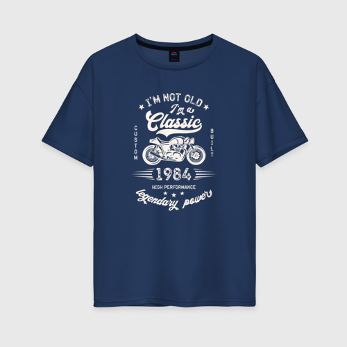Женская футболка хлопок Oversize с принтом Классика 1984, вид спереди #2