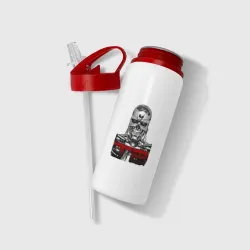 Бутылка для воды с трубочкой Terminator 2 T800 - фото 2