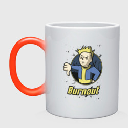 Кружка хамелеон Burnout - vault boy