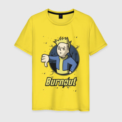 Мужская футболка хлопок Burnout - vault boy