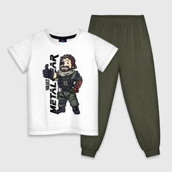 Детская пижама с белой футболкой Vault - Snake solid