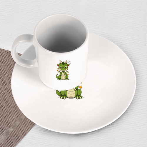 Набор: тарелка + кружка Я дракон и символ - фото 3