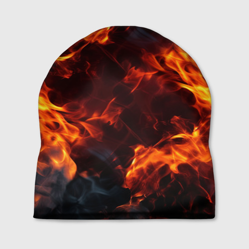 Шапка 3D Fire black style