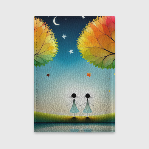 Обложка для автодокументов Деревья дружбы - нейросеть, цвет оранжевый - фото 2