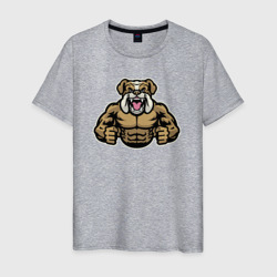 Fitness bulldog – Мужская футболка хлопок с принтом купить со скидкой в -20%