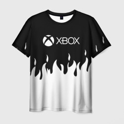 Мужская футболка 3D Xbox fire white