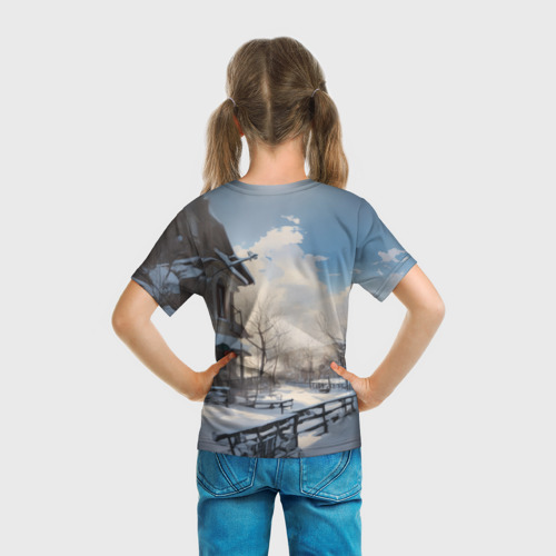 Детская футболка 3D Провинциальная красавица , цвет 3D печать - фото 6