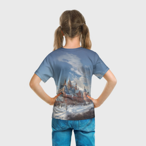 Детская футболка 3D Красавица на морозе, цвет 3D печать - фото 6