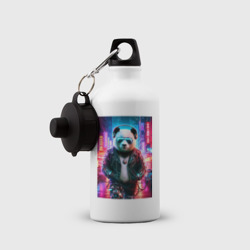 Бутылка спортивная Панда в ночном Пекине - киберпанк - нейросеть - фото 2