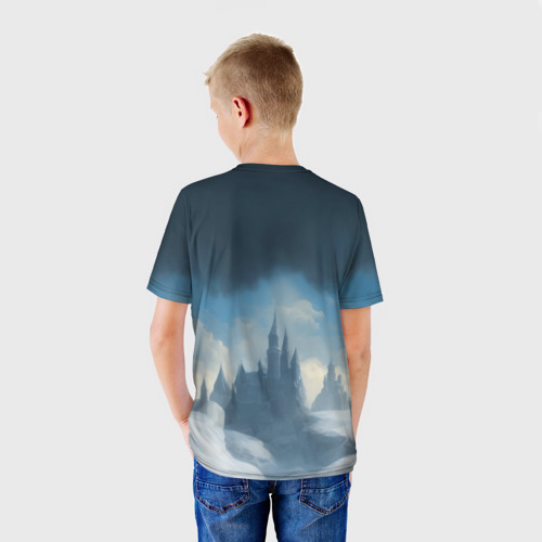 Детская футболка 3D Снежная царевна  , цвет 3D печать - фото 4