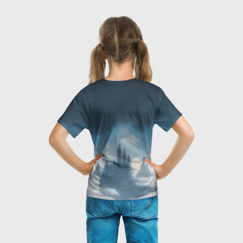 Детская футболка 3D Снежная царевна  , цвет 3D печать - фото 6