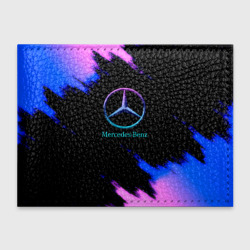 Обложка для студенческого билета Mercedes Benz неоновый градиент