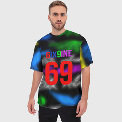 Мужская футболка oversize 3D 6ix9ine rap - фото 2