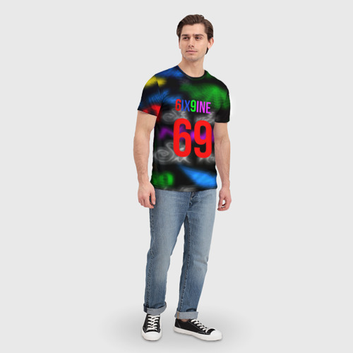 Мужская футболка 3D 6ix9ine rap, цвет 3D печать - фото 5