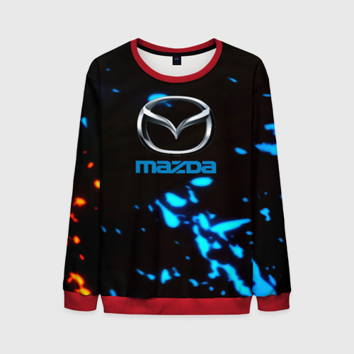 Мужской свитшот 3D Mazda sport splash, цвет красный
