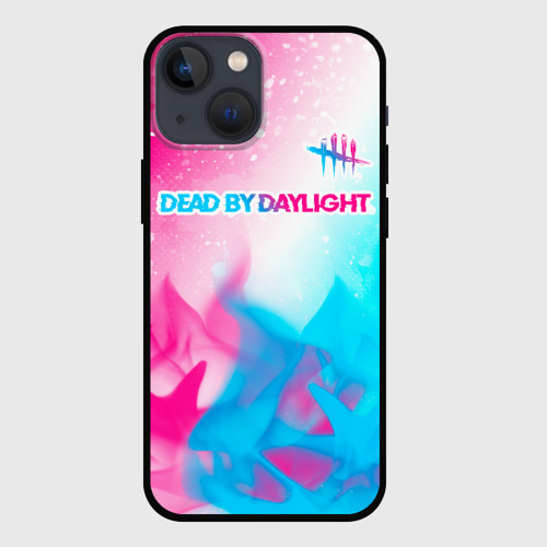 Чехол для iPhone 13 mini Dead by Daylight neon gradient style посередине