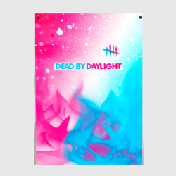 Постер Dead by Daylight neon gradient style посередине