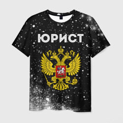 Мужская футболка 3D Юрист из России и герб РФ