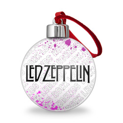 Ёлочный шар Led Zeppelin rock legends по-горизонтали