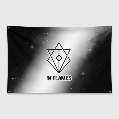 Флаг-баннер In Flames glitch на светлом фоне