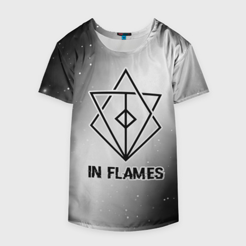 Накидка на куртку 3D In Flames glitch на светлом фоне, цвет 3D печать - фото 4