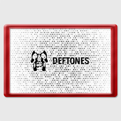 Deftones glitch на светлом фоне по-горизонтали – Магнит 45*70 с принтом купить