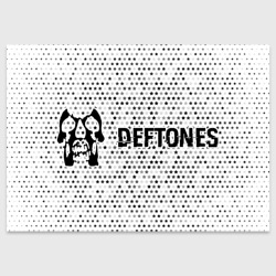 Поздравительная открытка Deftones glitch на светлом фоне по-горизонтали