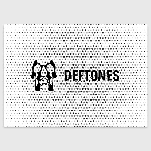 Поздравительная открытка Deftones glitch на светлом фоне по-горизонтали, цвет белый