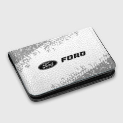 Картхолдер с принтом Ford speed на светлом фоне со следами шин по-горизонтали