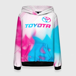 Женская толстовка 3D Toyota neon gradient style посередине