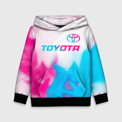 Детская толстовка 3D Toyota neon gradient style посередине