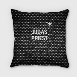 Подушка 3D Judas Priest glitch на темном фоне посередине