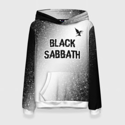 Женская толстовка 3D Black Sabbath glitch на светлом фоне посередине