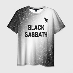 Мужская футболка 3D Black Sabbath glitch на светлом фоне посередине