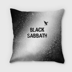 Подушка 3D Black Sabbath glitch на светлом фоне посередине