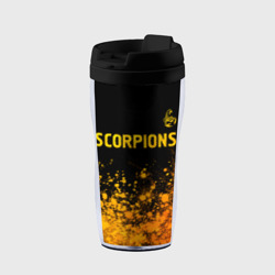 Термокружка-непроливайка Scorpions - gold gradient посередине
