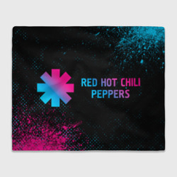 Плед 3D Red Hot Chili Peppers - neon gradient по-горизонтали