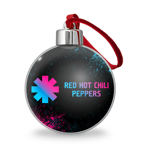 Ёлочный шар Red Hot Chili Peppers - neon gradient по-горизонтали